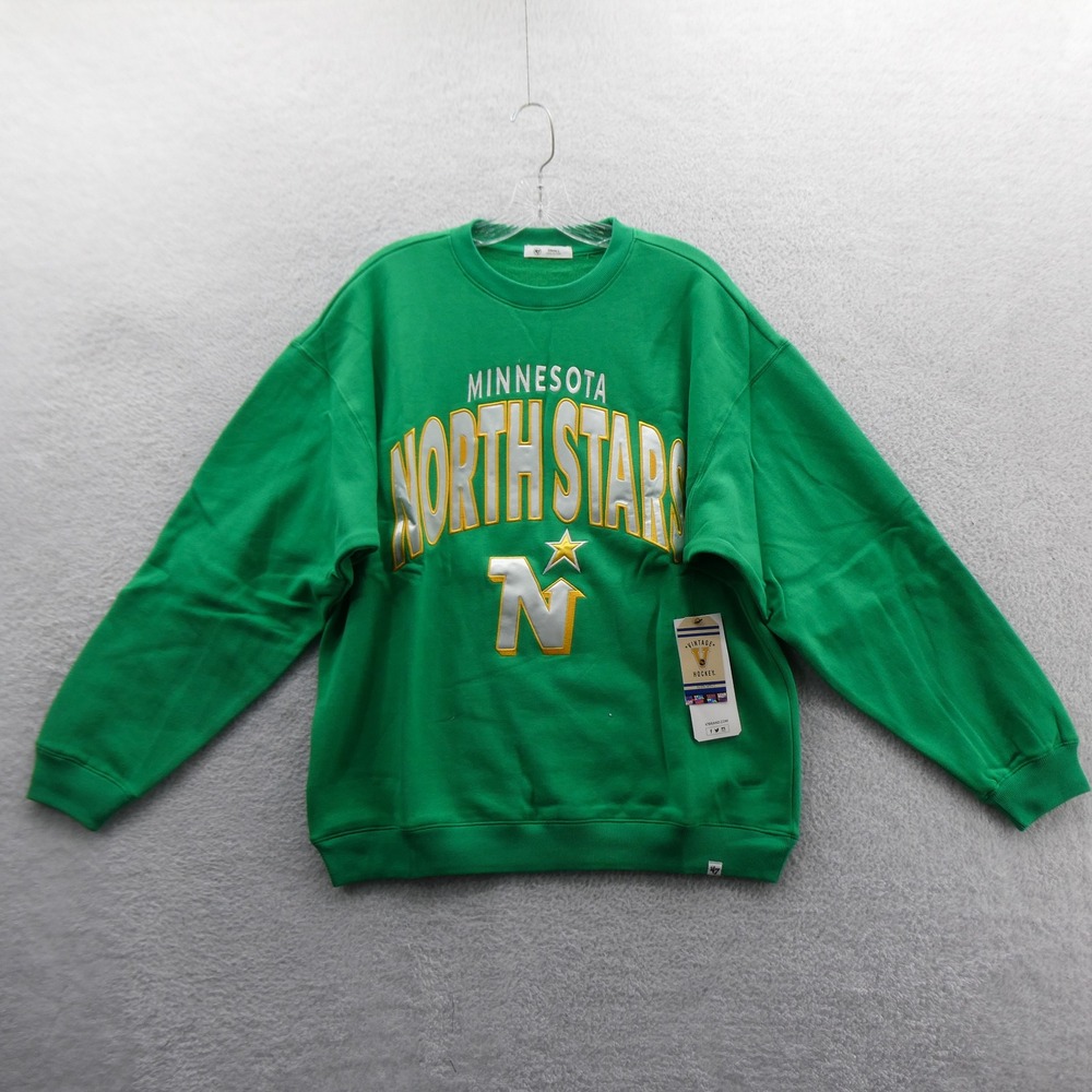 47 Brand Sweatshirt Women Small Minnesota North Stars Green Vintage Hockey NHL